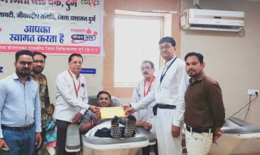 ..जब डॉ आदर्श  पांडे ने स्वयं रक्तदान कर बचाई मरीज की जान