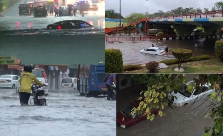 दिल वालों की दिल्ली का निकला दिवालाः सड़कों पर डूबी कारें, लंबा जाम, कॉलनियों में भरा पानीमानसून की पहली बारिश से बेदम दिल्ली