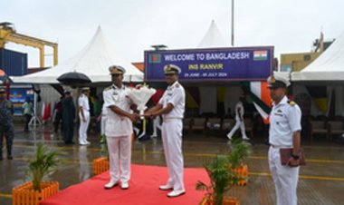 भारतीय युद्धपोत पहुंचा बांग्लादेश नौसेना को मिला बोलार्ड पुल,