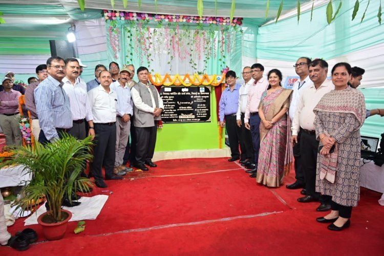 भिलाई स्टील प्लांट में 15 मेगावाट फ्लोटिंग  सोलर पावर प्लांट की रखी गई आधारशिला..