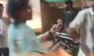 नशे की हालत में लड़की को छेड़ा, VIDEO:5 लोगों ने मिलकर धुना; समझौते के बाद पुलिस ने छोड़ा, रावण दहन के बाद की घटना