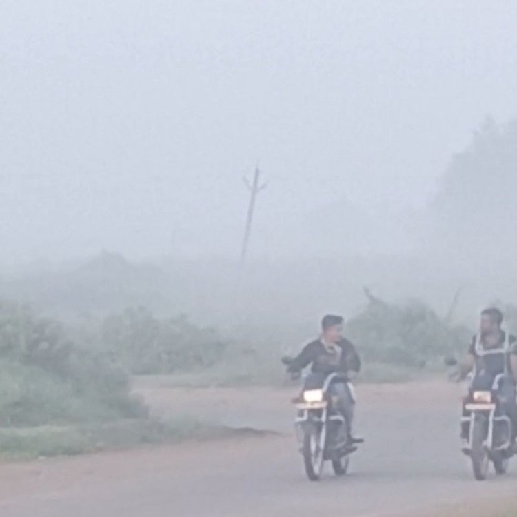 खरगोन में कोहरा:30 मीटर तक रही दृश्यता, ग्रामीण क्षेत्र का ज्यादा असर, 18.5 डिग्री पर पहुंचा पारा