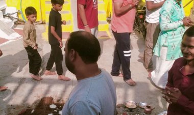 घर-घर श्रीकृष्ण और गोवर्धन पर्वत की पूजा हुई:आंगन में रंगोलियों बनाईं, जमकर हुई आतिशबाजी