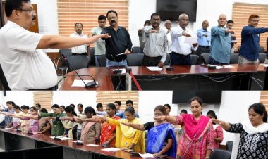 राष्ट्रीय एकता दिवस पर ली गई एकता की शपथ