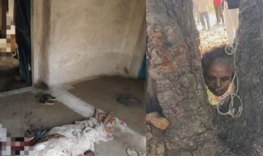 सागर में पति ने पत्नी की हंसिया से गर्दन काटी:धड़ घर की दहलान में पड़ा मिला, सिर 600 मीटर दूर पेड़ की टहनियों के बीच रखा था