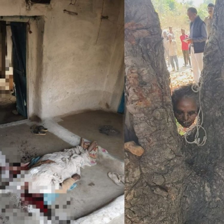 सागर में पति ने पत्नी की हंसिया से गर्दन काटी:धड़ घर की दहलान में पड़ा मिला, सिर 600 मीटर दूर पेड़ की टहनियों के बीच रखा था