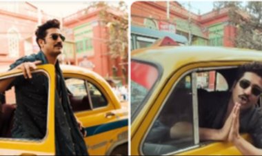 कोलकाता में विक्की कौशल ने की येलो टैक्सी की सवारी, बोले- ‘इस बार वेलेंटाइन नहीं छावा डे’