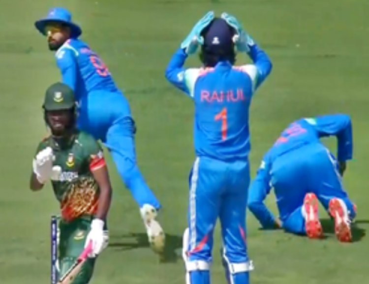 रोहित शर्मा से गिरा आसान सा कैच, अक्षर पटेल की नहीं हो पाई हैट्रिक