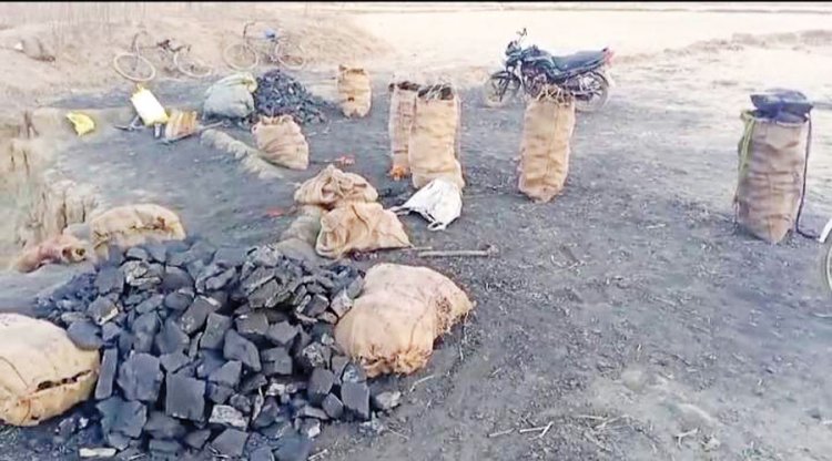 समूहों के नाम पर संचालित र्इंट भट्टे में भी अवैध कोयले का उपयोग
