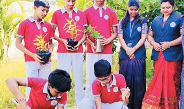 माउंट लीट्रा जी स्कूल में विश्व पृथ्वी दिवस पर पौधरोपण