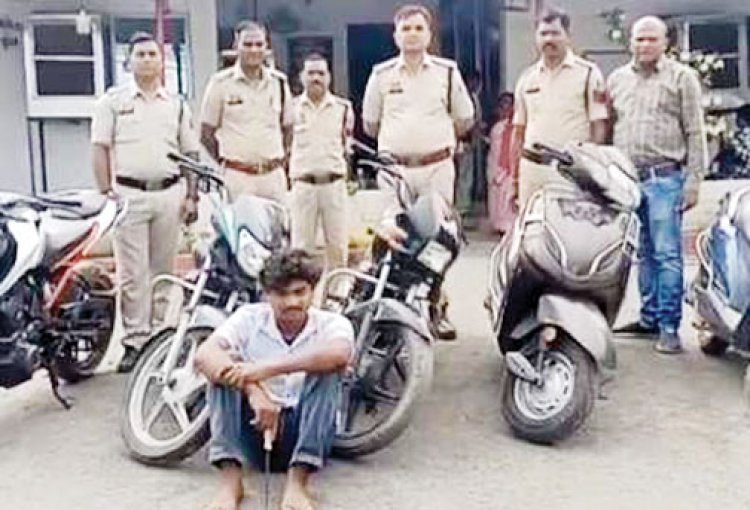 दोपहिया चोरी, 4 नाबालिगसमेत 5 आरोपी गिरफ्तार