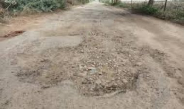 बुडग़हन से अमेरी मार्ग खस्ताहाल, ग्रामीणों ने पुनर्निर्माण की मांग की