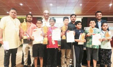 मिनी सब जूनियर शतरंज चैंपियनशिप में पारस, सिद्दी, राजवीर, अनिका, भवयम व राशि बनी विजेता