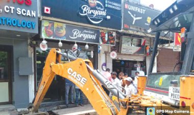 जोन 6 में अवैध निर्माण, अवैध प्लाटिंग पर कार्यवाही