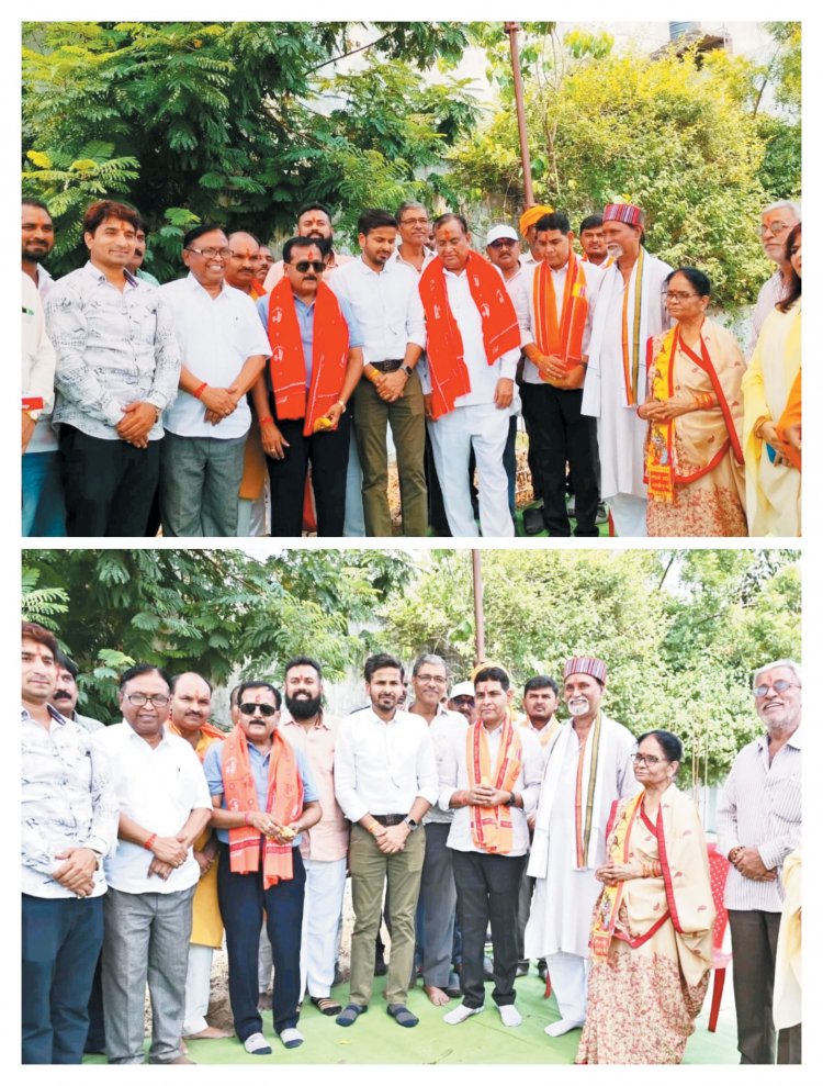 सत्संग भवन निर्माण का भूमिपूजन