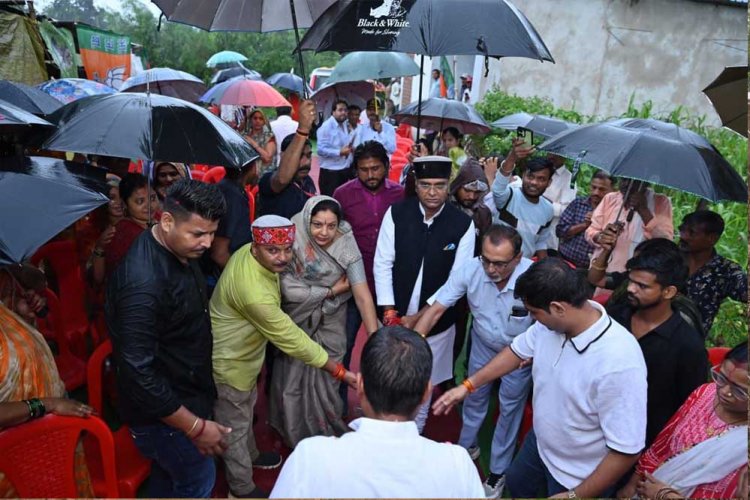 मंत्री सारंग ने किया नरेला विधानसभा के तीन वार्डों में विभिन्न विकास कार्यों का भूमि-पूजन