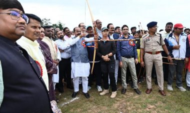 रायपुर : उप मुख्यमंत्री  अरुण साव ने विकासखंड स्तरीय बस्तर ओलंपिक का किया शुभारंभ