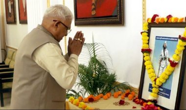 राज्यपाल श्री पटेल ने क्रांतिसूर्य टंट्या भील को अर्पित की पुष्पाजंलि