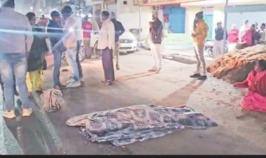 हाईवा की टक्कर से बाइक सवार की मौत, चालक फरार